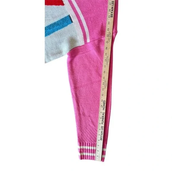 Peach Love Women's Pink Ski Pullover Sweater Size L Winter Casual color block‎ - Picture 6 of 10